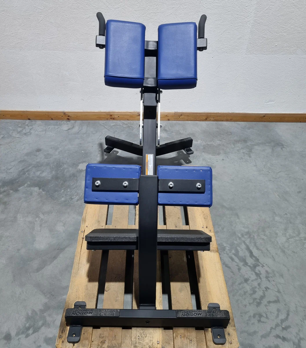 Hammer Strength Hyperextension 45° Rückenstreckerbank verstellbar, Back extension BW-BE, Rahmenfarbe Schwarz, Polsterfarbe Blau, gebraucht - überholter Zustand - Image 3