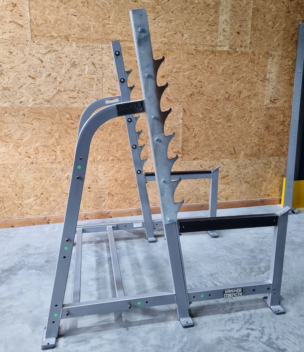 Hammer Strength Kniebeugenständer, Olympic Squat Rack O-SR, Rahmenfarbe Silber, gebraucht - überholter Zustand - Image 3
