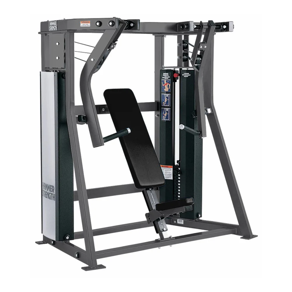 Hammer Strength MTS Schrägbankdrücken Maschine ( nach unten ) - Iso-Lateral Decline Press, Rahmenfarbe Silber, gebraucht - überholter Zustand - Image 5