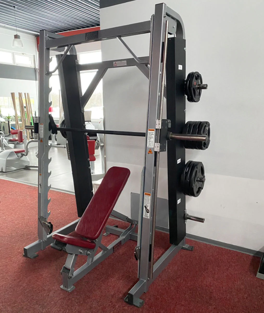 Hammer Strength Multipresse, Smith Machine HSSMV, Rahmenfarbe Silber, gebrauchter - überholter Zustand - Image 2