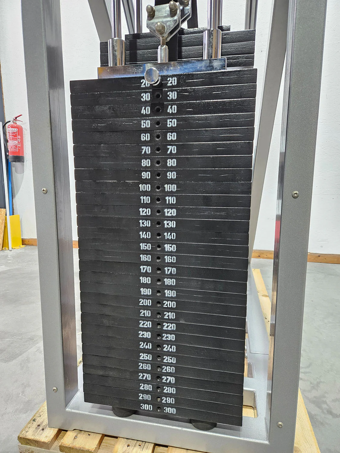 HBP Beinpresse 45° Grad, Leg Press, riesiger 300kg Gewichtsblock + extra Scheibenaufnahme, Bodybuilding Kraftgerät - Rahmenfarbe Silber, gebraucht - geprüfter Zustand - Image 12