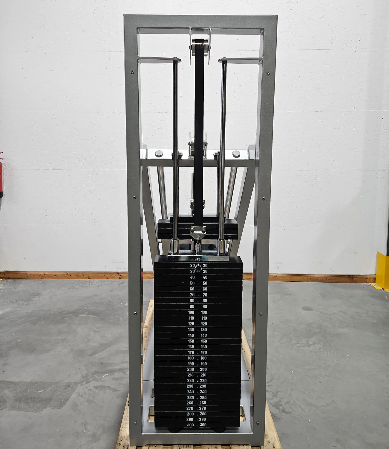 HBP Beinpresse 45° Grad, Leg Press, riesiger 300kg Gewichtsblock + extra Scheibenaufnahme, Bodybuilding Kraftgerät - Rahmenfarbe Silber, gebraucht - geprüfter Zustand - Image 4