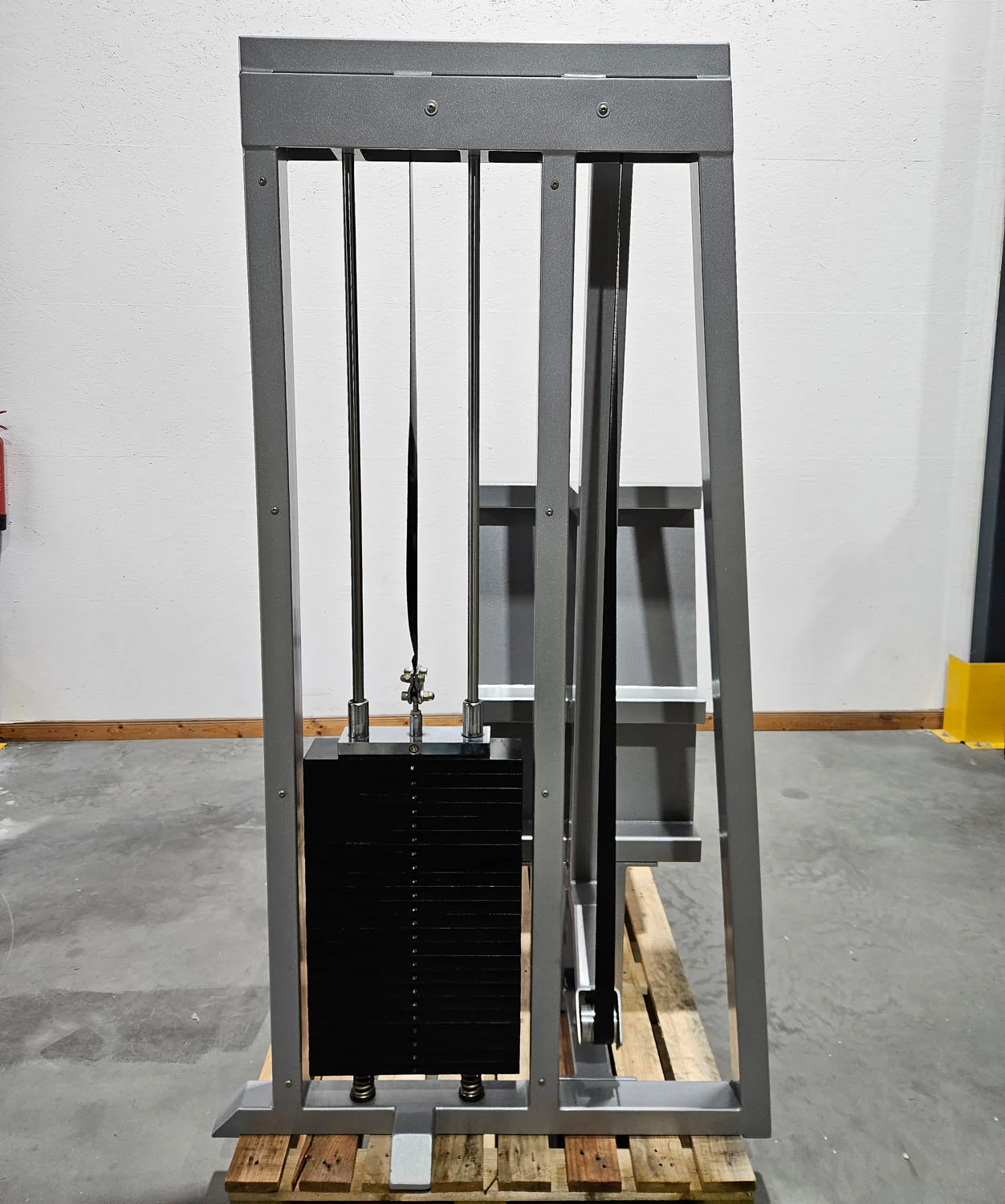 HBP Beinpresse liegend horizontal, Leg Press, großer 240kg Gewichtsblock, Bodybuilding Kraftgerät - Rahmenfarbe Silber, gebraucht - geprüfter Zustand - Image 4