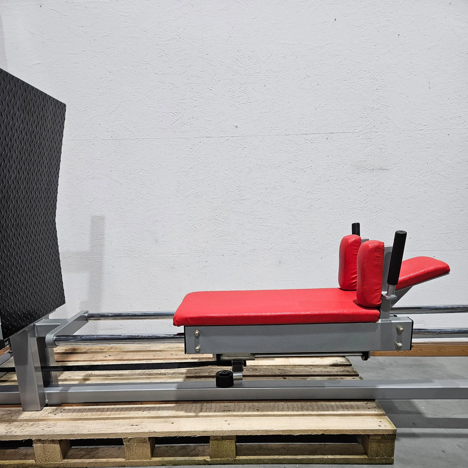 HBP Beinpresse liegend horizontal, Leg Press, großer 240kg Gewichtsblock, Bodybuilding Kraftgerät - Rahmenfarbe Silber, gebraucht - geprüfter Zustand - Image 6