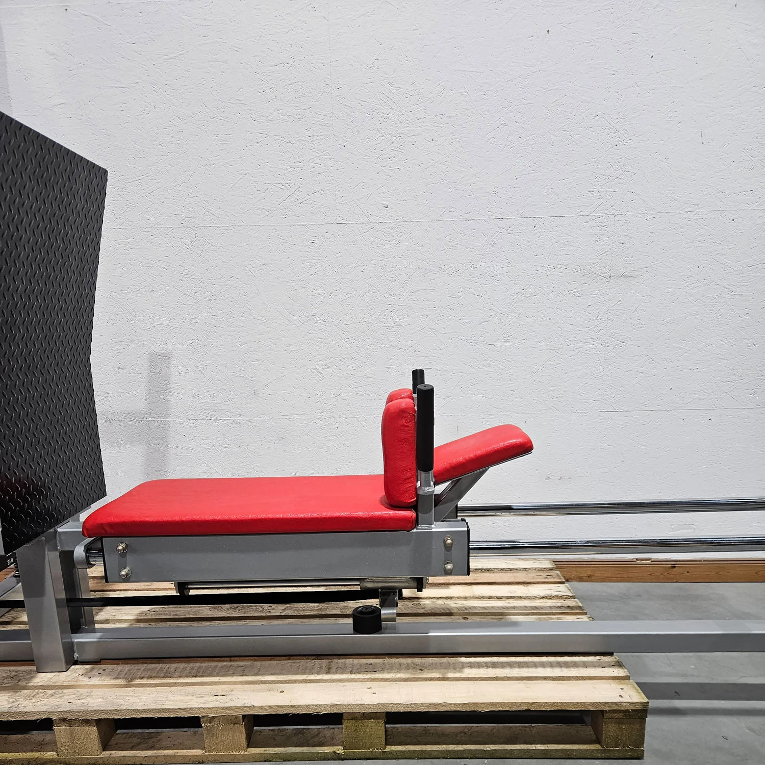 HBP Beinpresse liegend horizontal, Leg Press, großer 240kg Gewichtsblock, Bodybuilding Kraftgerät - Rahmenfarbe Silber, gebraucht - geprüfter Zustand - Image 7