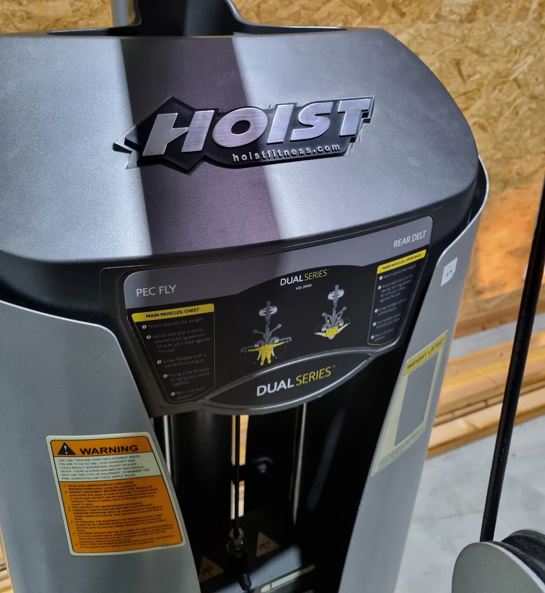 Hoist Dual Series Butterfly und Butterfly Reverse - 2 in 1 Kombimaschine, HD-3900 mit drehbaren Griffen, Rahmenfarbe Silber, Polsterfarbe Schwarz, gebraucht - überholter Zustand - Image 10