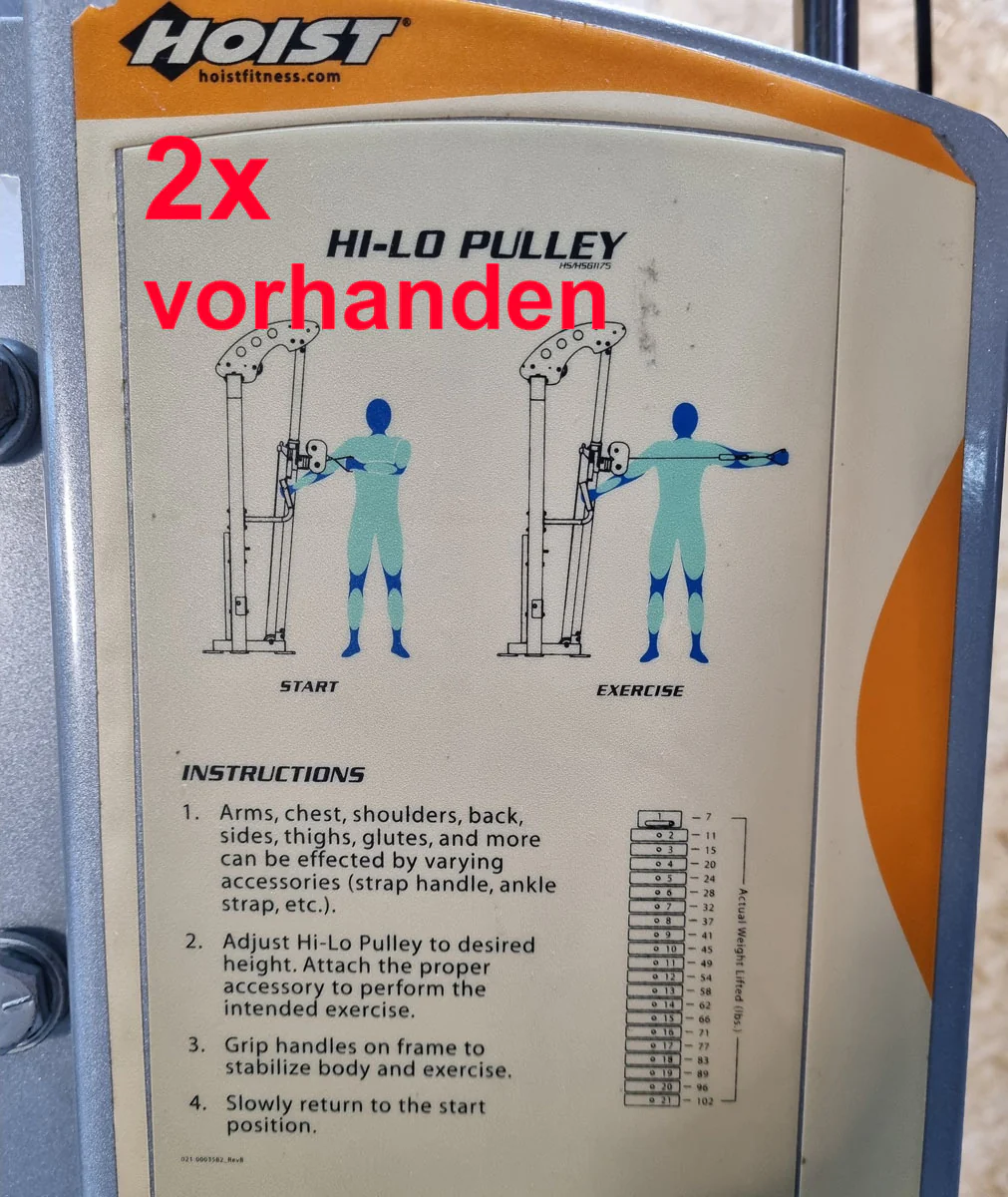 Hoist Multi Kraftstations Turm - Multistation mit Kabelzug, Kraftstation mit Gewichtsblöcken, gebraucht - überholter Zustand - Image 7