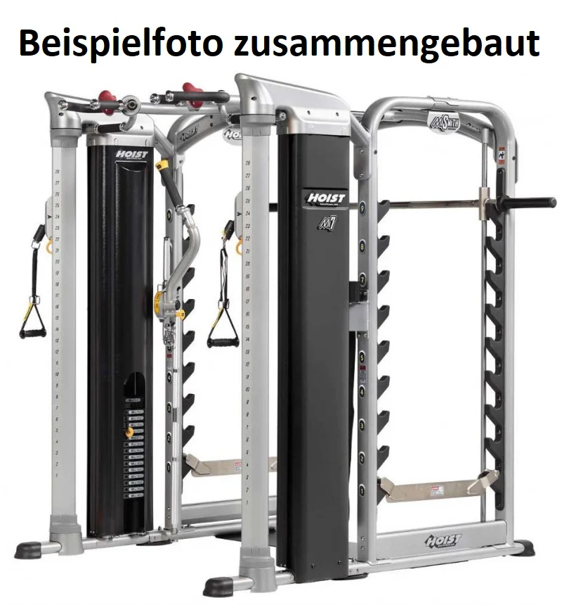 Hoist PTS 3D Multipresse mit Kabelzug Crossover, Max Rack Smith Machine with Cable Crossover, Dual Adjustable Pulley DAP, Rahmenfarbe Silber, gebrauchter - überholter Zustand - Image 14