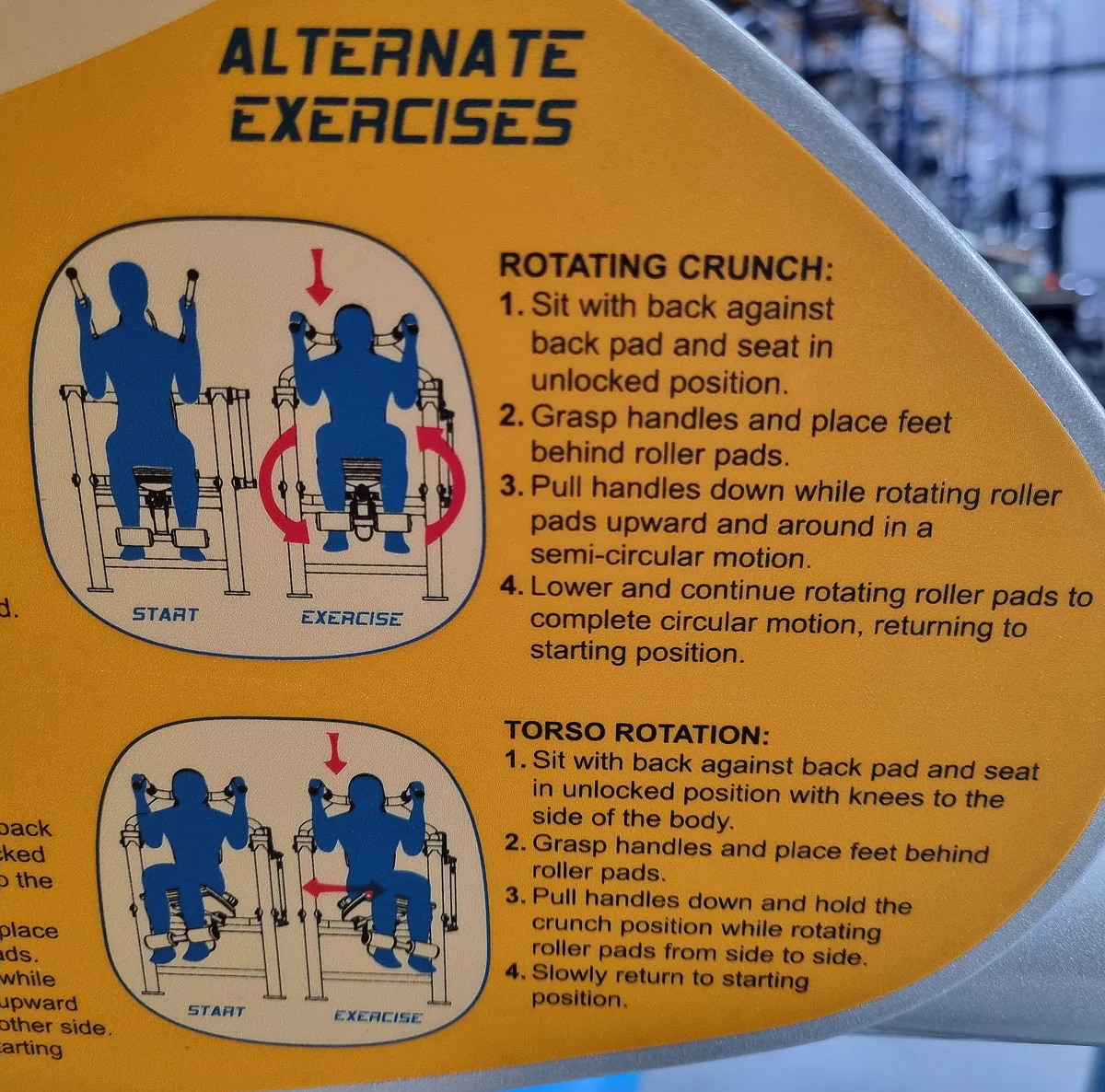 Hoist Roc-Abs Machine, Bauchmaschine Roc it Serie, Abdominal Crunch, Plate loaded, Rotation, Rahmenfarbe Silber, Polsterfarbe Blau, gebraucht - überholter Zustand - Image 12