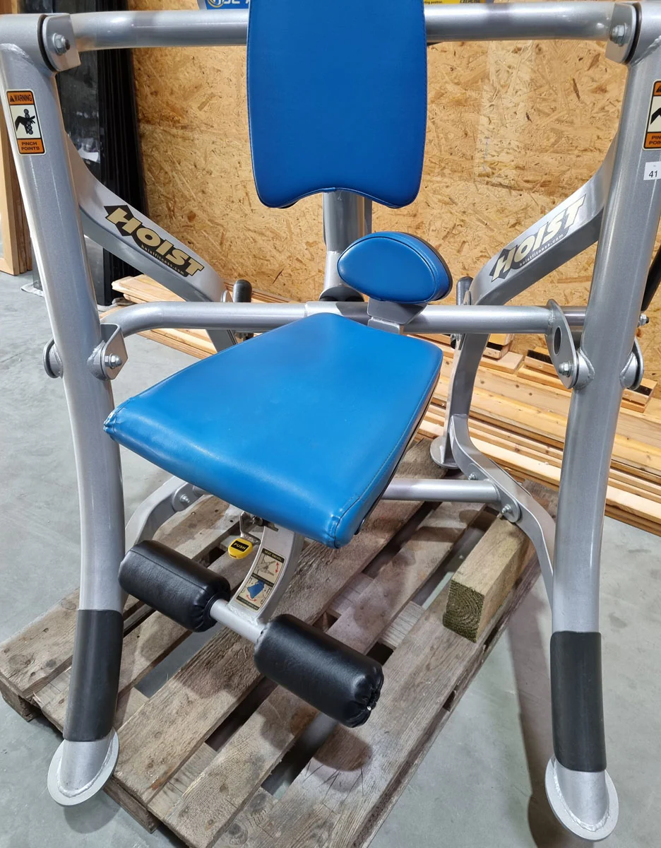 Hoist Roc-Abs Machine, Bauchmaschine Roc it Serie, Abdominal Crunch, Plate loaded, Rotation, Rahmenfarbe Silber, Polsterfarbe Blau, gebraucht - überholter Zustand - Image 5