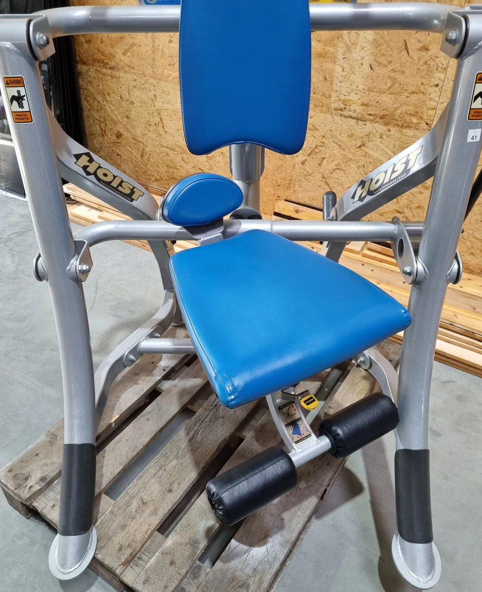 Hoist Roc-Abs Machine, Bauchmaschine Roc it Serie, Abdominal Crunch, Plate loaded, Rotation, Rahmenfarbe Silber, Polsterfarbe Blau, gebraucht - überholter Zustand - Image 6