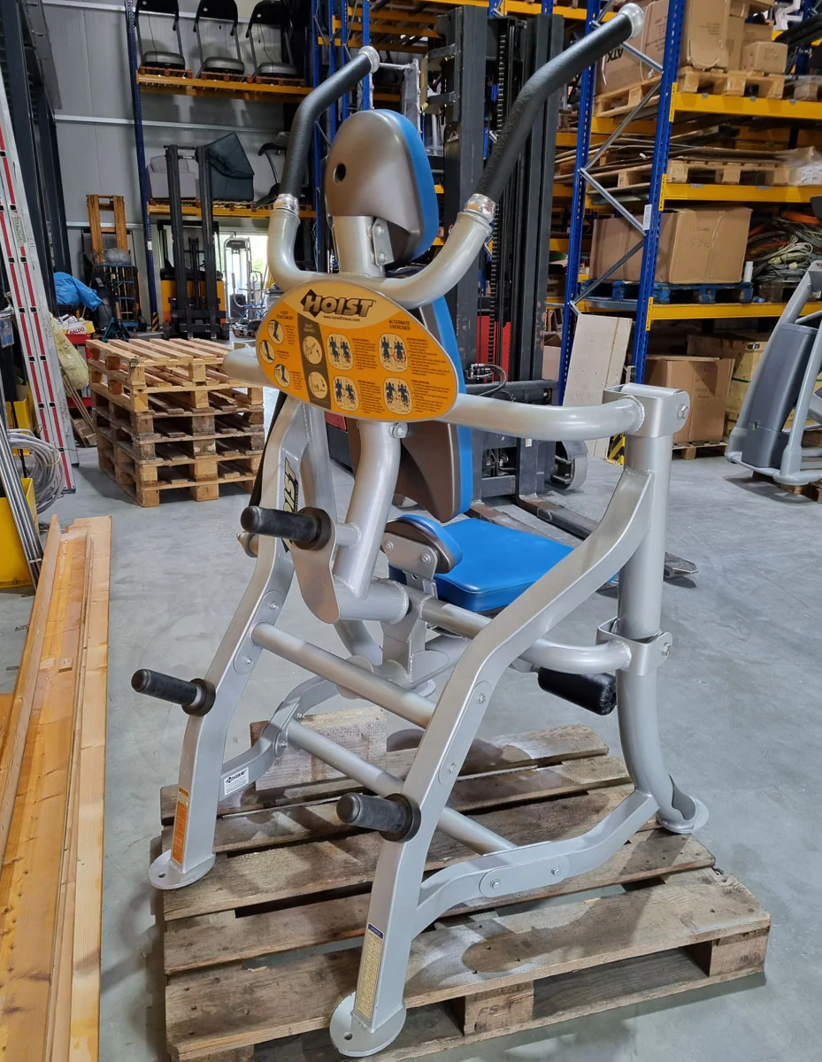Hoist Roc-Abs Machine, Bauchmaschine Roc it Serie, Abdominal Crunch, Plate loaded, Rotation, Rahmenfarbe Silber, Polsterfarbe Blau, gebraucht - überholter Zustand - Image 8