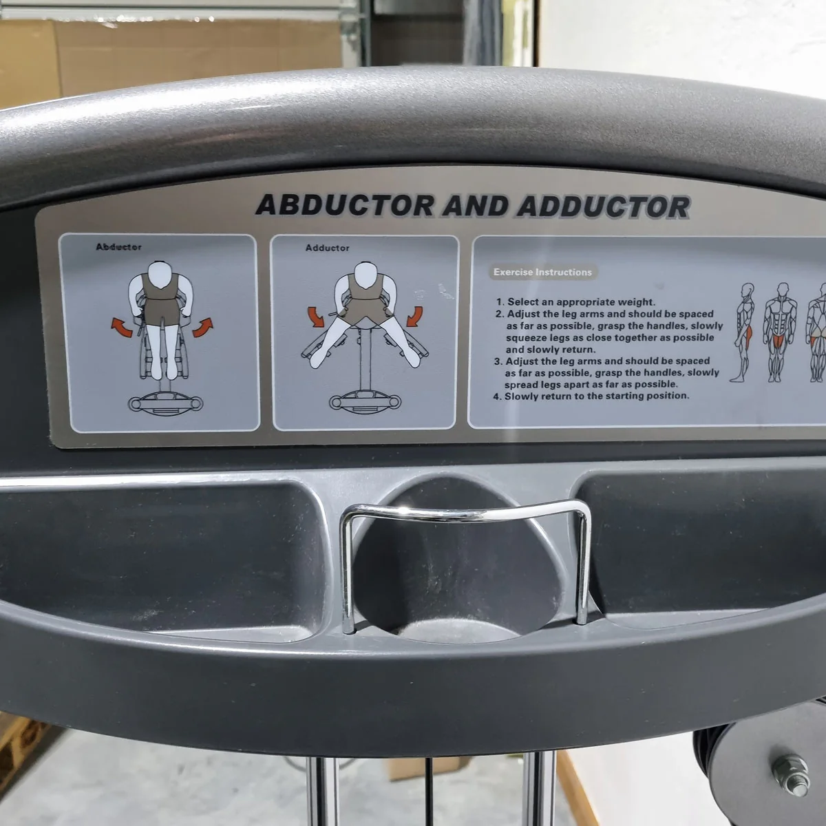 Impulse Fitness Abduktoren und Adduktoren 2 in 1 Kombimaschine - Hip Abduction and Hip Adduction, Rahmenfarbe Grau-Anthrazit, gebraucht - überholter Zustand - Image 9