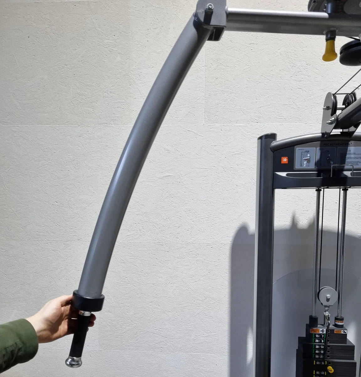 Impulse Fitness Butterfly und Butterfly Reverse 2 in 1 Kombimaschine, Pec Fly and Lat-Press-Back Machine, Rahmenfarbe Grau-Anthrazit, Polsterfarbe Grau-Anthrazit, gebraucht - überholter Zustand - Image 8