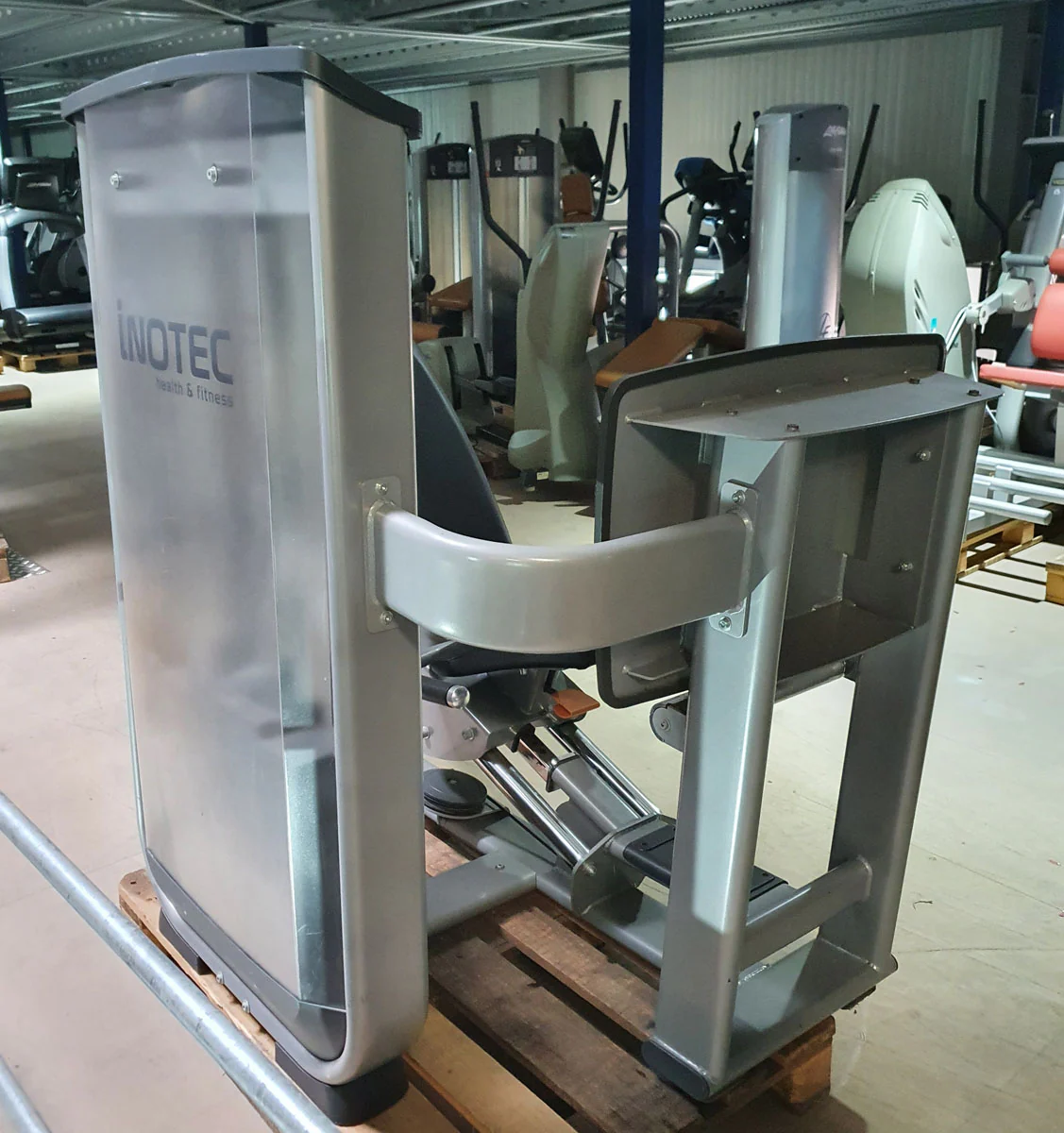 Inotec Beinpresse, Leg Press, Rahmenfarbe Silber, Polsterfarbe Schwarz, gebraucht - überholter Zustand - Image 5