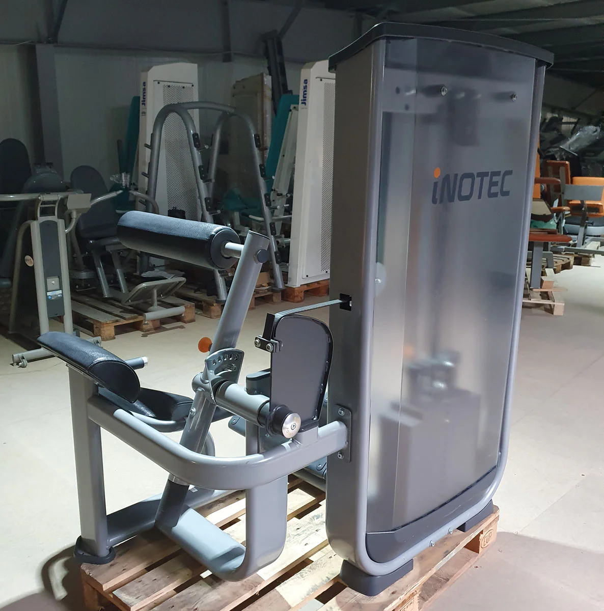 Inotec Rückenstreckermaschine, Hyperextension, Back Extension, Rahmenfarbe Silber, Polsterfarbe Schwarz, gebraucht - überholter Zustand - Image 4