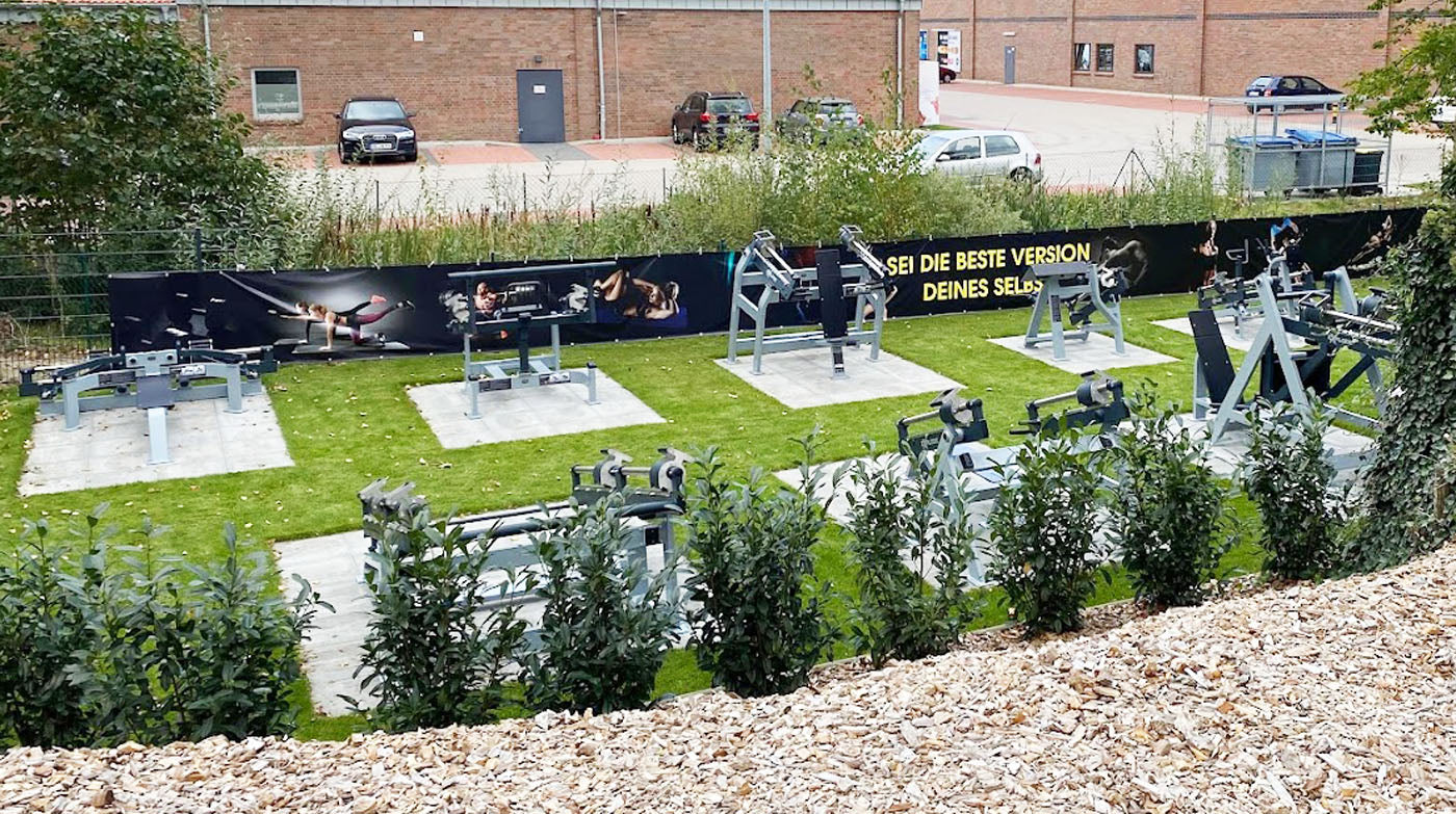 Inter Atletika Outdoor EXplode 9 Kraftgeräte im Set, DHZ Xplode Kraftgerätepark, Baujahr 2021, Farbe Grau-Silber, gebraucht - geprüfter Zustand - Image 4