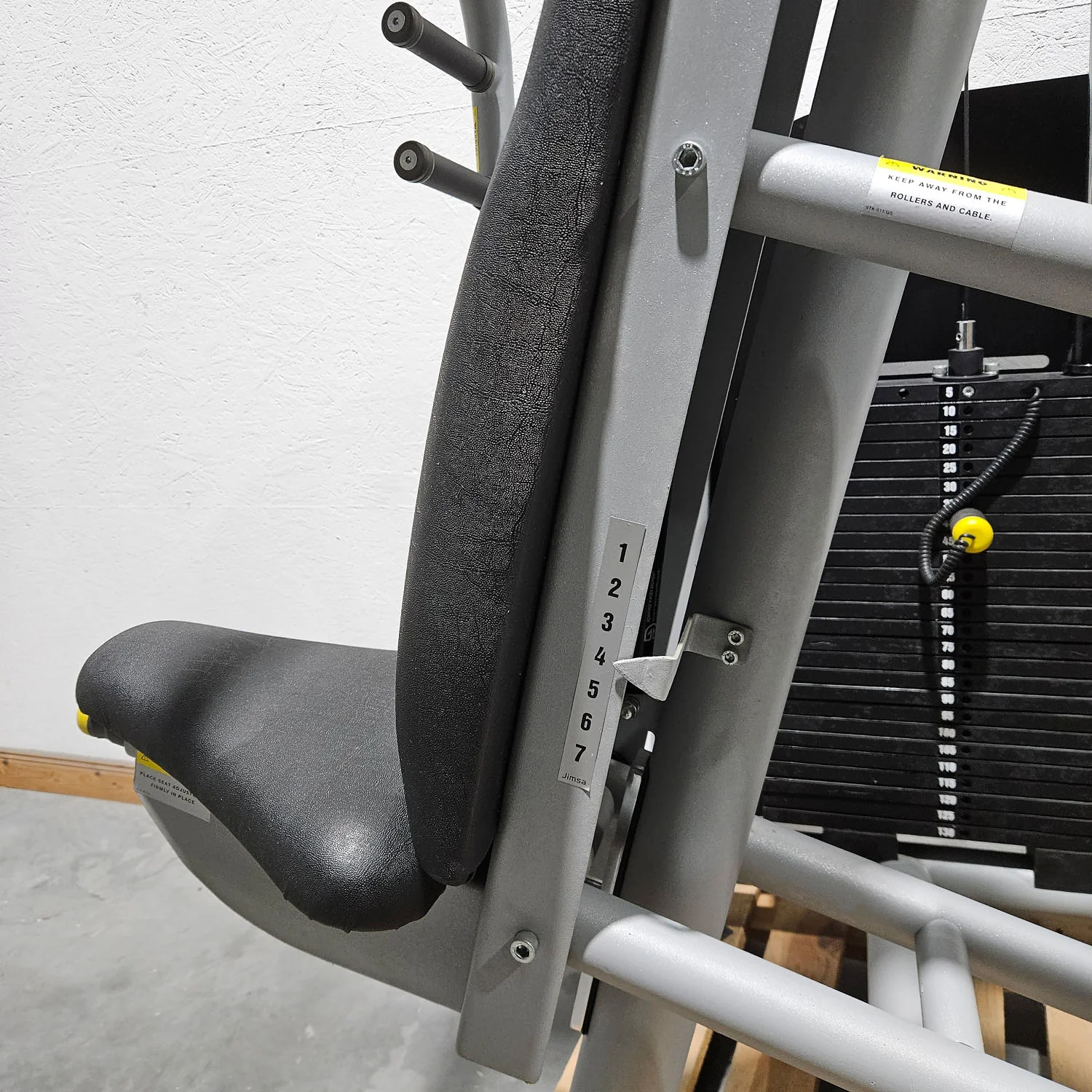 Jimsa Bankdrückmaschine, Brustpresse, Chestpress, Coolline, Rahmenfarbe Silber, gebraucht - überholter Zustand - Image 6