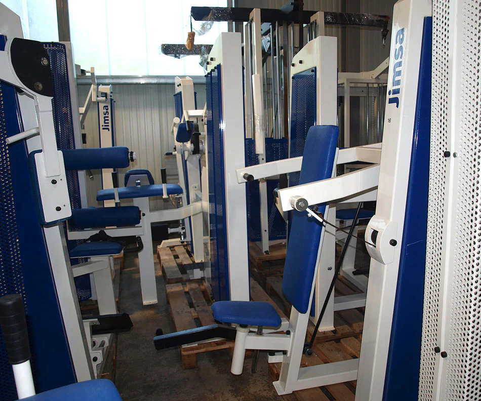 Jimsa Fitnessline- und Professionalline Kraftgerätepark, Fitnessstudio, Weiß, gebraucht - Image 8