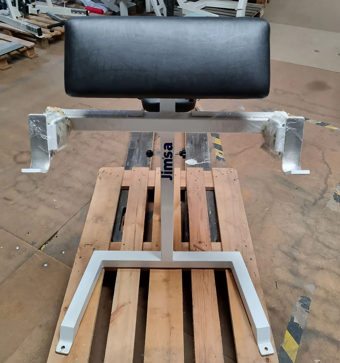 Jimsa Scottcurl Bank, Scott bench, Bizeps Trainingsbank, Rahmen Weiß, Polster Schwarz, Ausstellungsstück - guter Zustand - Image 3
