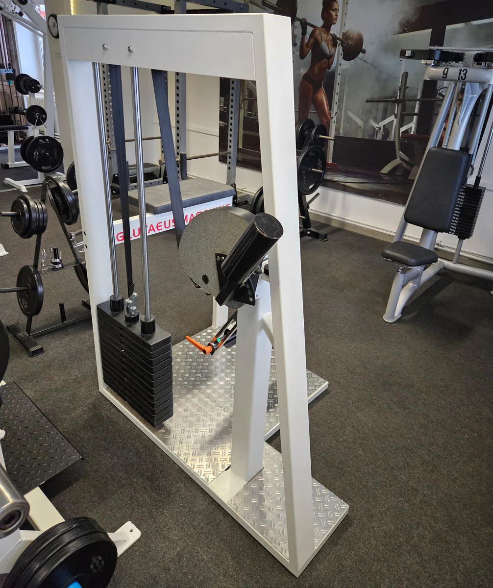 Joschko Pomaschine, Gluteusmaschine stehend, verstellbar, Glute, Rahmenfarbe Weiß, gebraucht - geprüfter Zustand mit kleinen Gebrauchsspuren - Image 5