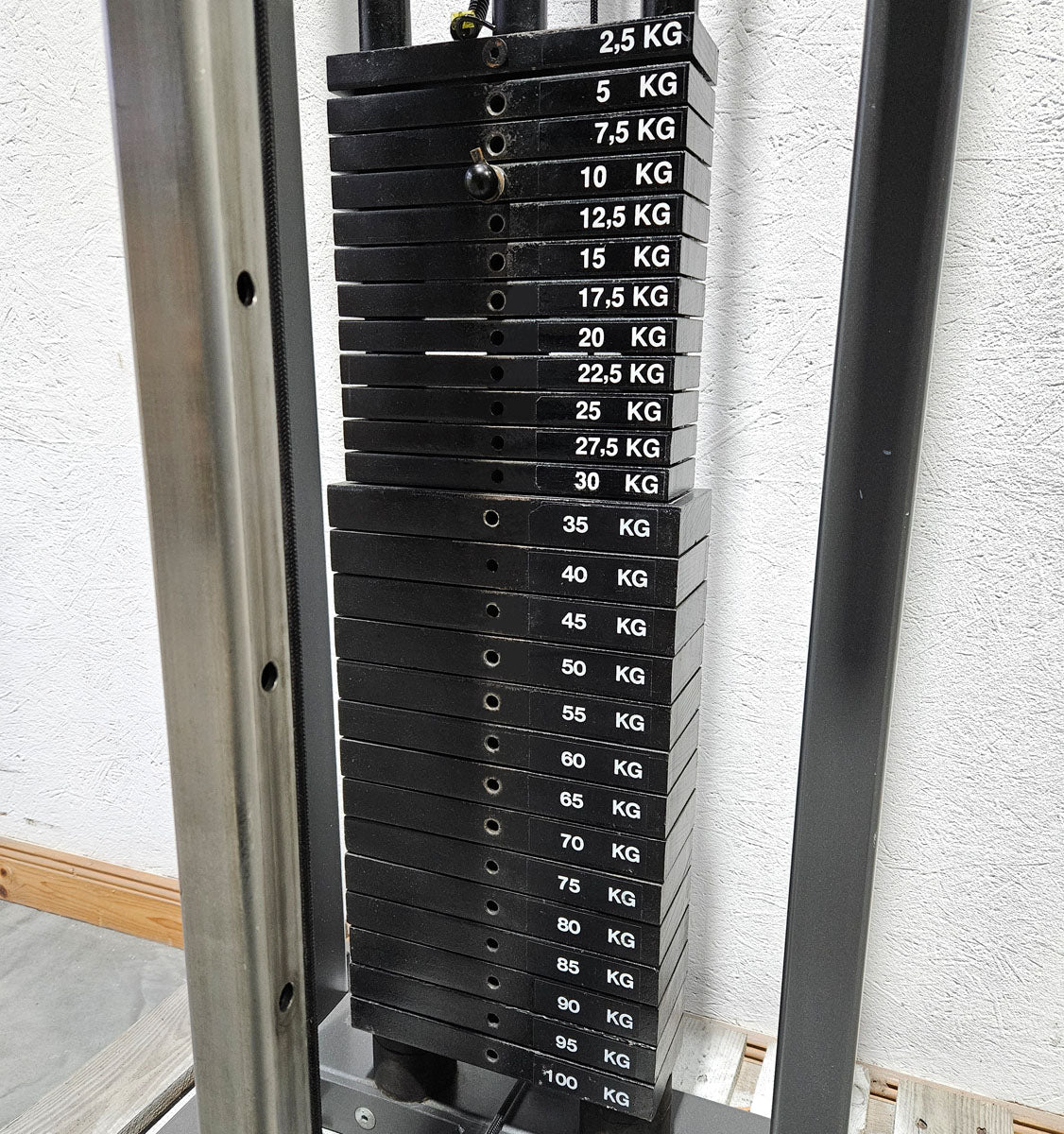 Kabelzug höhenverstellbar, Seilzug, Zugapparat 100kg, Teuwsen Sportgeräte, Rahmen Anthrazit, gebraucht - geprüfter Zustand - Image 9