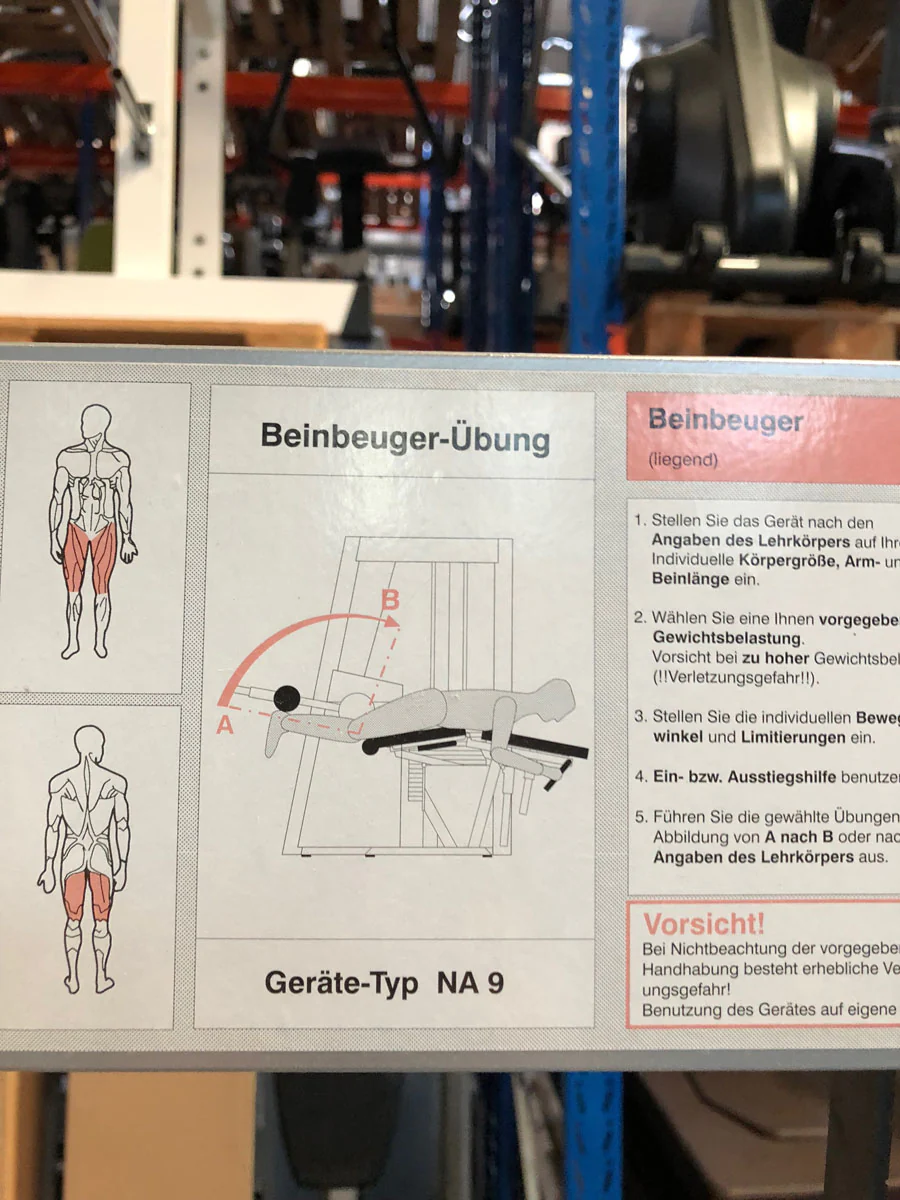 Kaphingst Beinstrecker Beinbeuger KOMBIgerät, sitzend-liegend verstellbar, MPG, Farbe Weiß, gebraucht - überholter Zustand - Image 6