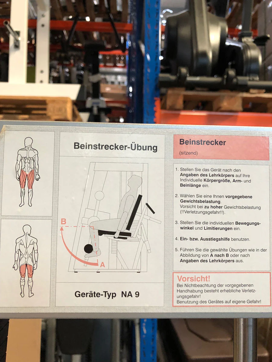 Kaphingst Beinstrecker Beinbeuger KOMBIgerät, sitzend-liegend verstellbar, MPG, Farbe Weiß, gebraucht - überholter Zustand - Image 7