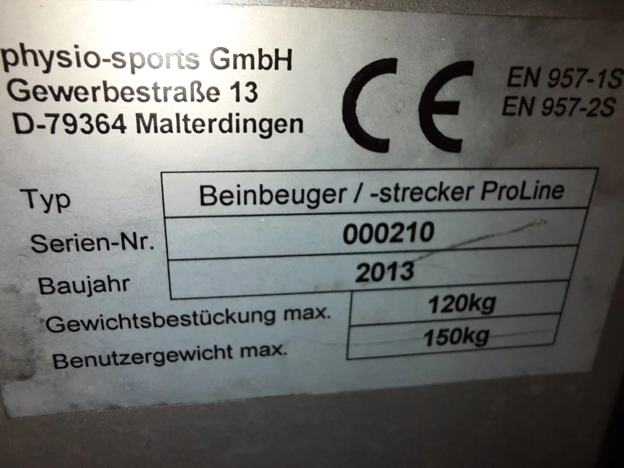 KG am Geräte Set - 10 medizinische Kraftgeräte - Physio Sports GmbH, Medizinzulassung MPG, Made in Germany, gebraucht - überholter Zustand - Image 12