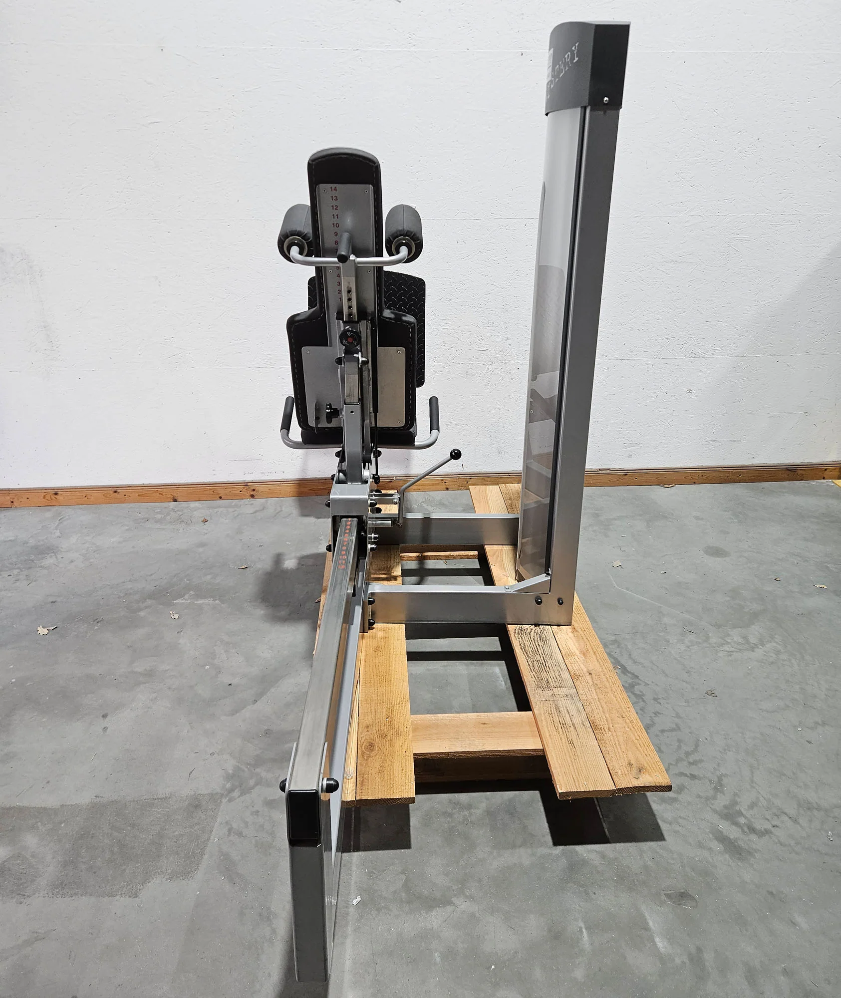 Schupp Mystery Funktionsstemme Kombi Sitzend-Liegend,  Beinpresse verstellbar, Rahmen Silber-Grau, gebraucht - überholter Zustand - Image 6