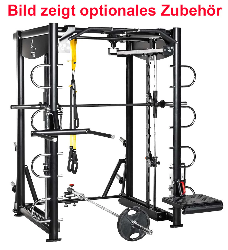 L+K Multi-Rack 272E, 3D Multipresse Rack, Smith Machine, Dips und Klimmzug Möglichkeiten, Rahmenfarbe Schwarz, gebraucht - überholter Zustand - Image 16