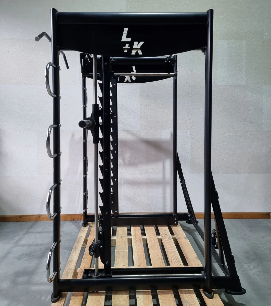 L+K Multi-Rack 272E, 3D Multipresse Rack, Smith Machine, Dips und Klimmzug Möglichkeiten, Rahmenfarbe Schwarz, gebraucht - überholter Zustand - Image 8