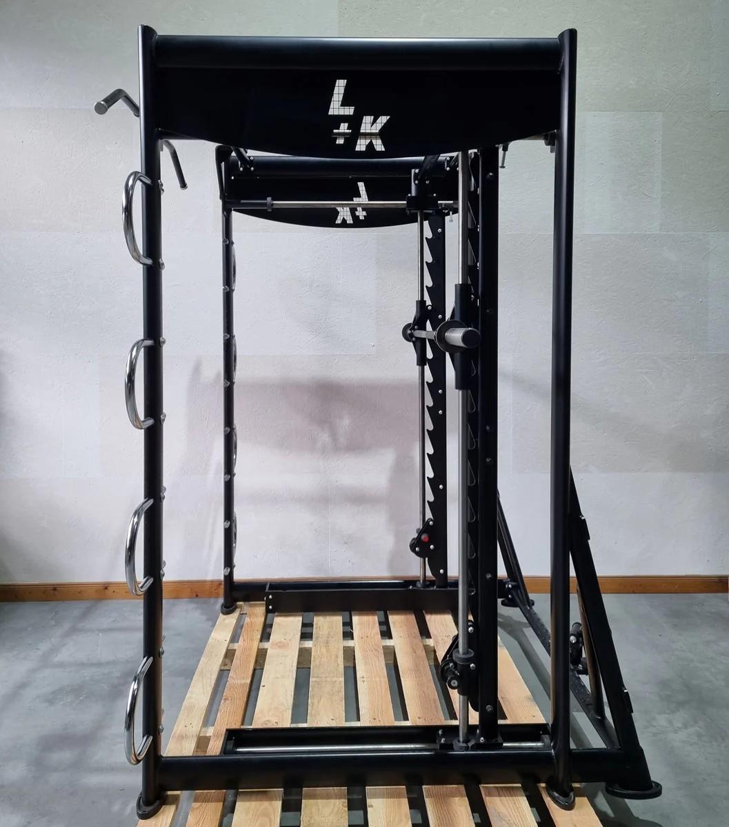 L+K Multi-Rack 272E, 3D Multipresse Rack, Smith Machine, Dips und Klimmzug Möglichkeiten, Rahmenfarbe Schwarz, gebraucht - überholter Zustand - Image 9