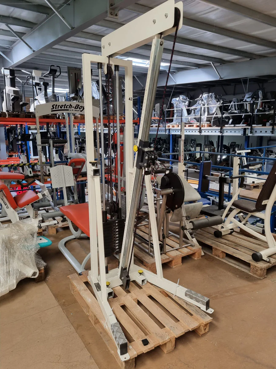 L+K Seilzug höhenverstellbar, Doppel Auszug, 30kg Gewichtsblock, Rehabilitation, Rahmenfarbe Weiß, gebraucht - geprüfter Zustand - Image 2
