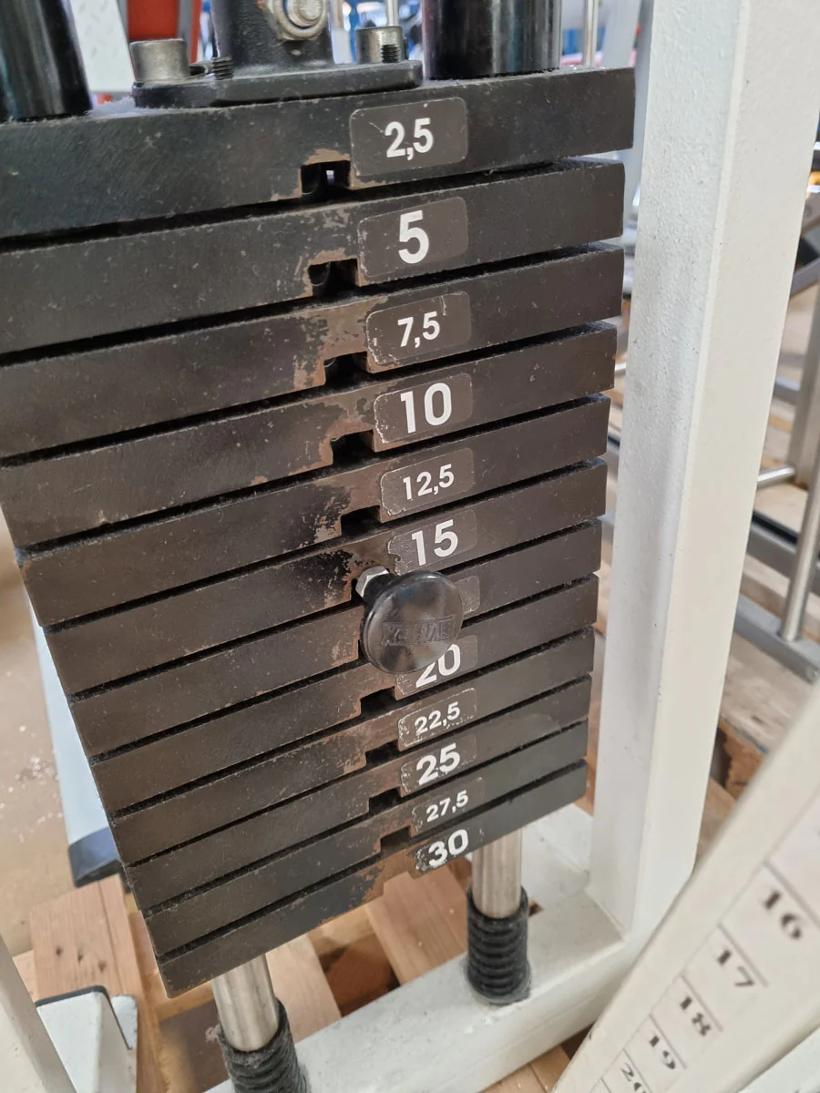 L+K Seilzug höhenverstellbar, Doppel Auszug, 30kg Gewichtsblock, Rehabilitation, Rahmenfarbe Weiß, gebraucht - geprüfter Zustand - Image 6