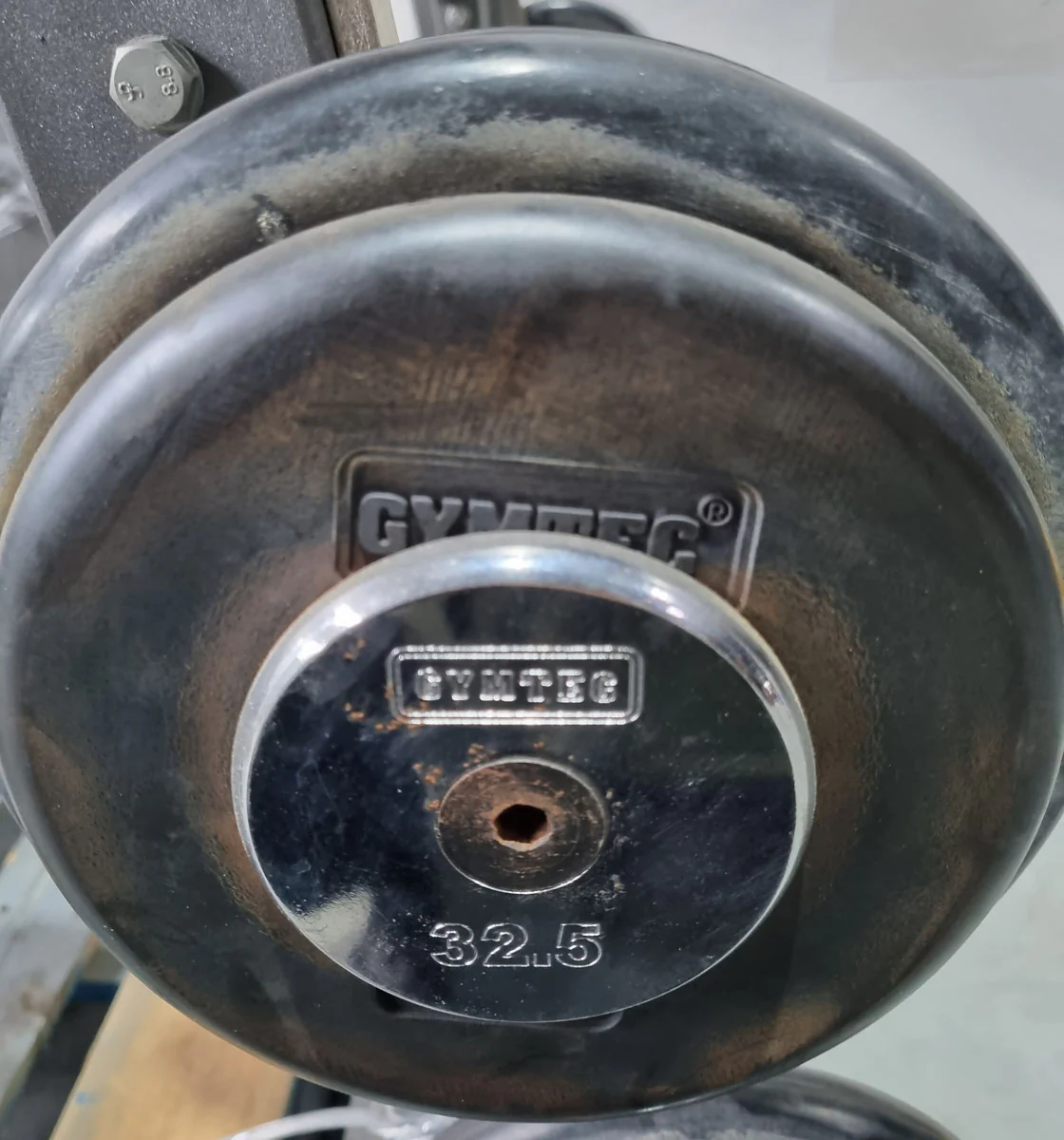 Langhantel Kompakt Set 12,5kg bis 35kg in 2,5kg Schritten, 10 Stück gesamt, ähnlich SZ Langhanteln, inkl. Ständer von Gymleco, Ständerfarbe Silber, gebraucht - Image 15