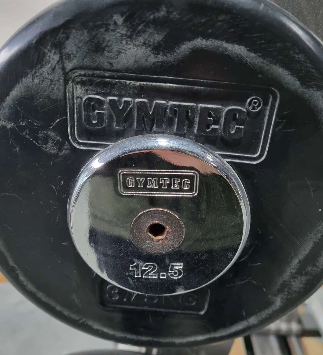 Langhantel Kompakt Set 12,5kg bis 35kg in 2,5kg Schritten, 10 Stück gesamt, ähnlich SZ Langhanteln, inkl. Ständer von Gymleco, Ständerfarbe Silber, gebraucht - Image 7