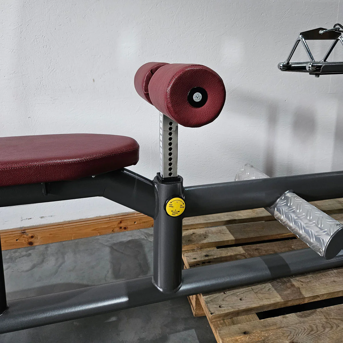 Latzug und Rudern Long Pulley 2 in 1 Kombigerät, Lat-, Ruderzug (Kombigerät) T 492b, Teuwsen Sportgeräte, Rahmen Anthrazit, gebraucht - überholter Zustand - Image 5