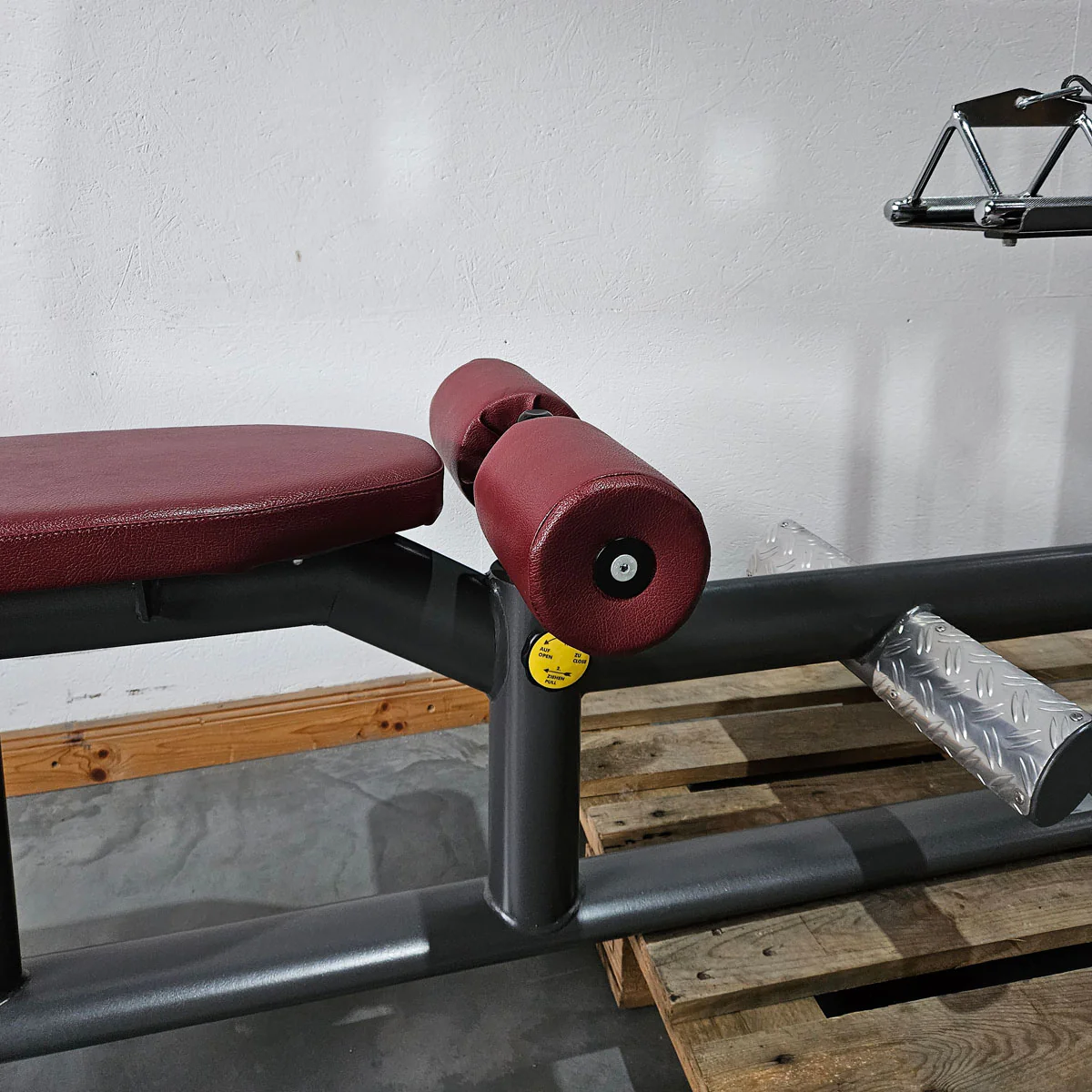 Latzug und Rudern Long Pulley 2 in 1 Kombigerät, Lat-, Ruderzug (Kombigerät) T 492b, Teuwsen Sportgeräte, Rahmen Anthrazit, gebraucht - überholter Zustand - Image 6