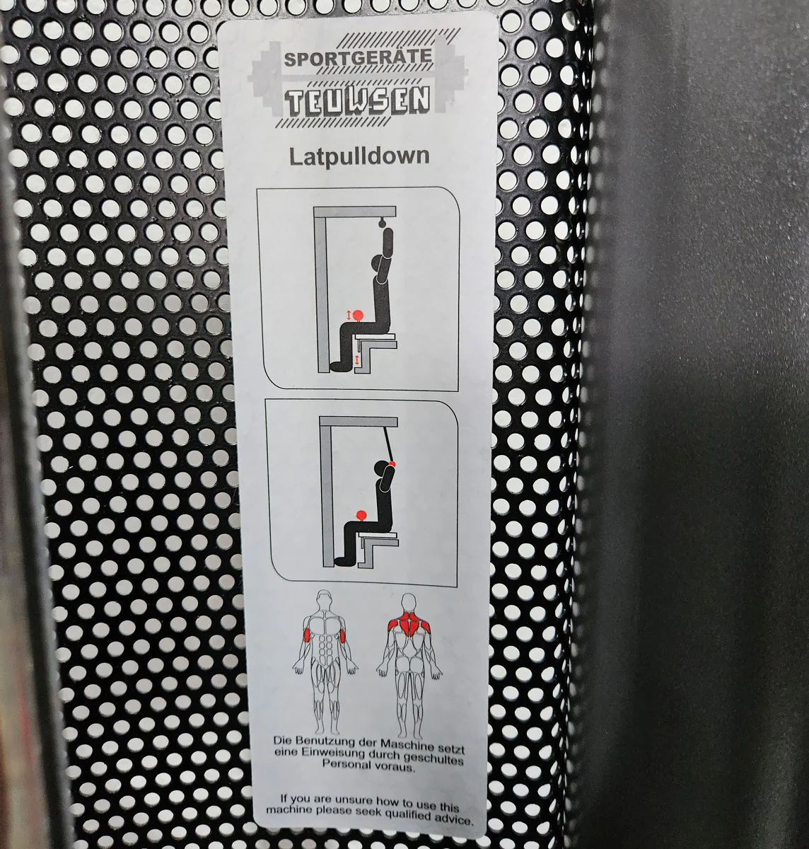 Latzug und Rudern Long Pulley 2 in 1 Kombigerät, Lat-, Ruderzug (Kombigerät) T 492b, Teuwsen Sportgeräte, Rahmen Anthrazit, gebraucht - überholter Zustand - Image 7