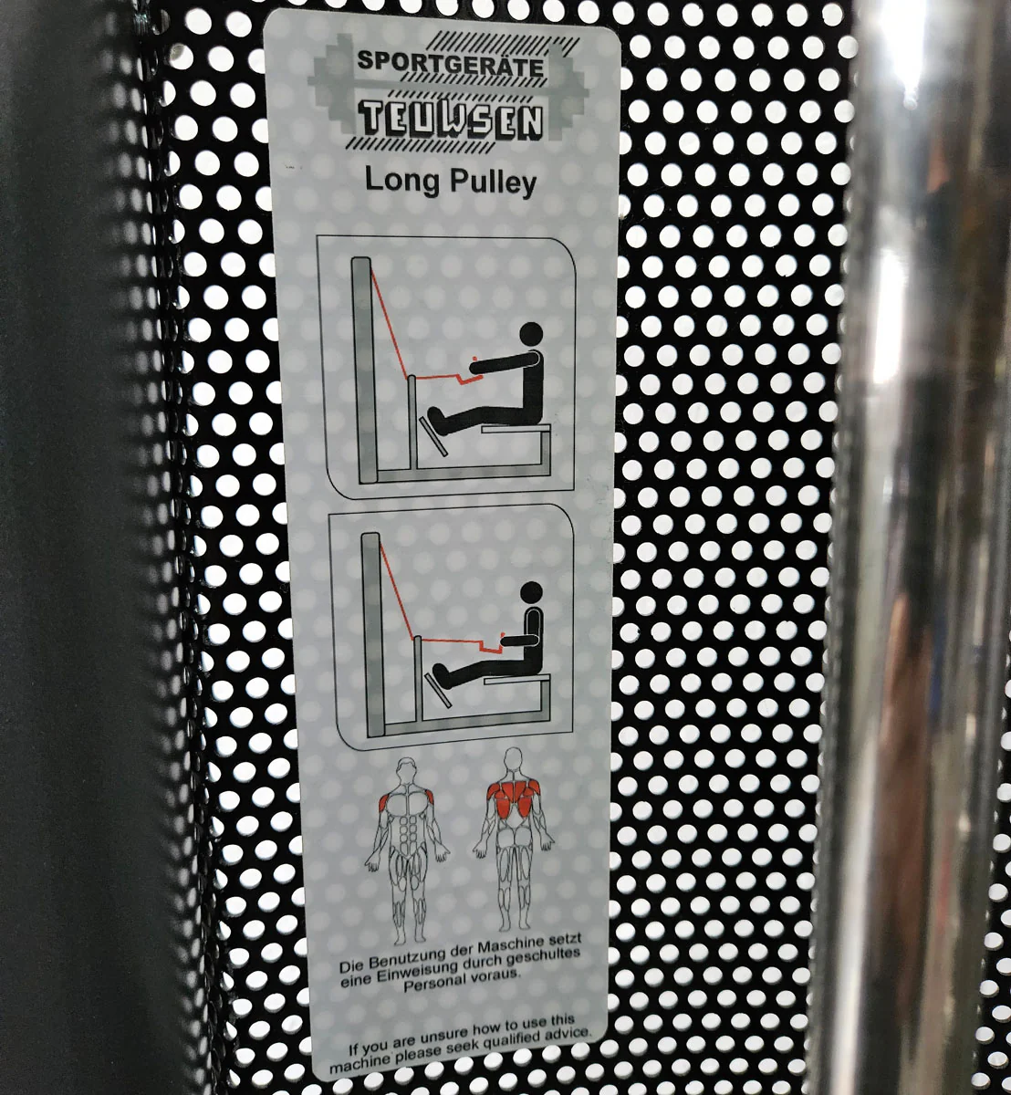 Latzug und Rudern Long Pulley 2 in 1 Kombigerät, Lat-, Ruderzug (Kombigerät) T 492b, Teuwsen Sportgeräte, Rahmen Anthrazit, gebraucht - überholter Zustand - Image 8