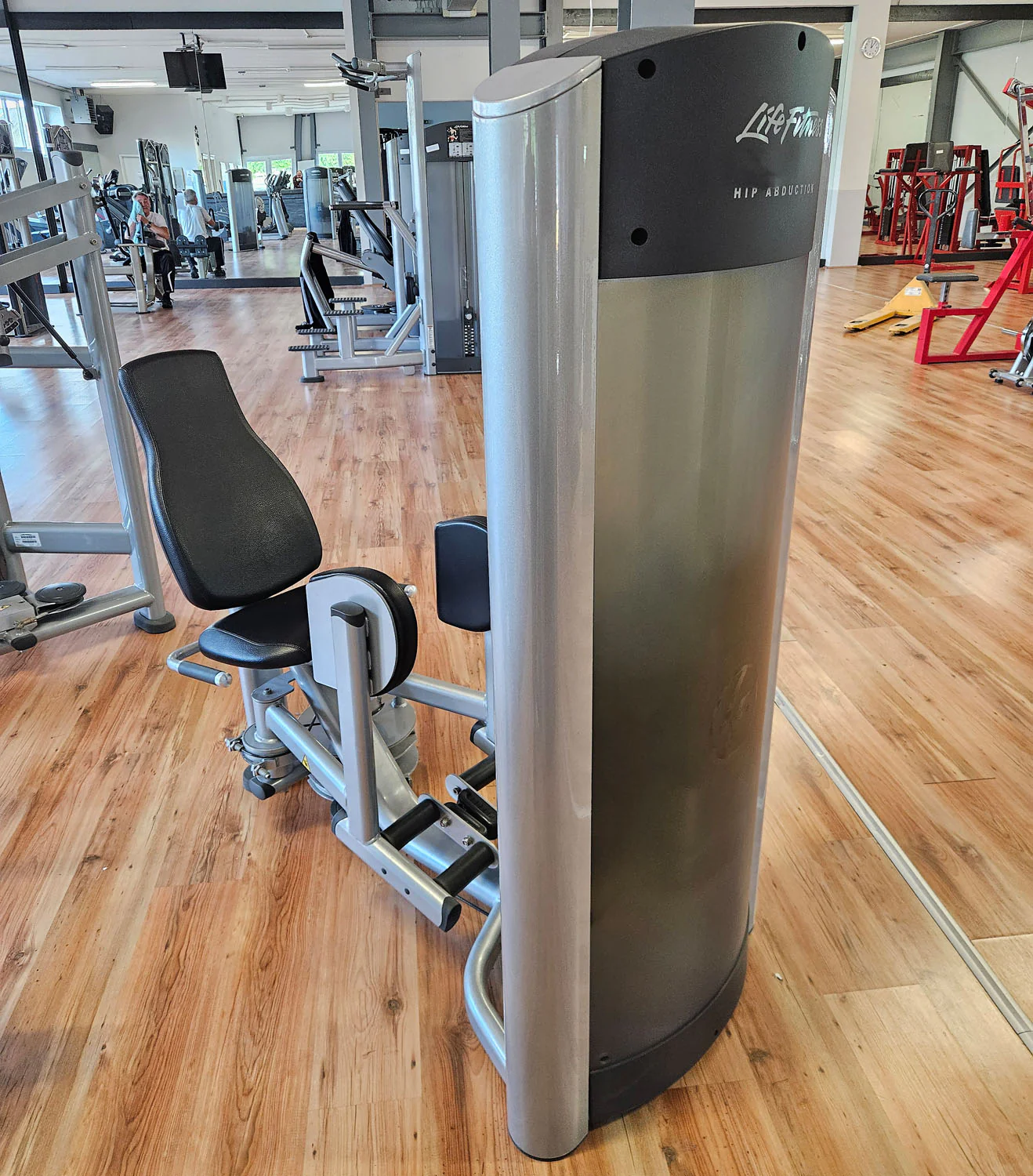 Life Fitness 2er Set = Abduktoren und Adduktorenmaschine, Hip Abduction und Hip Adduction Set, Signature Series, Rahmenfarbe Silber, gebraucht - überholter Zustand - Image 8