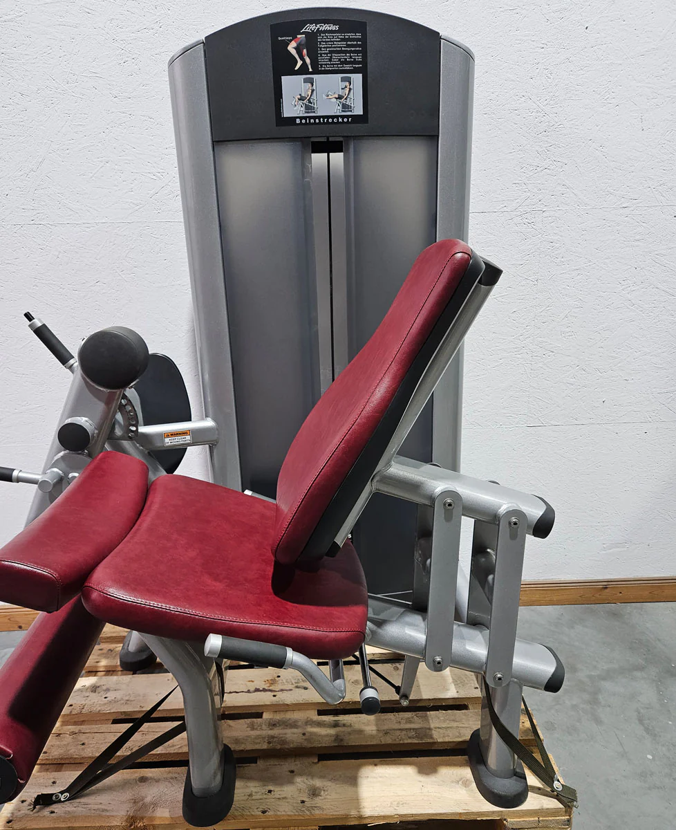 Life Fitness 2er Set = Beinstrecker und Beinbeuger, Leg Extension and Leg Curl Set, Signature Serie, Rahmenfarbe Silber, gebraucht - überholter Zustand - Image 12