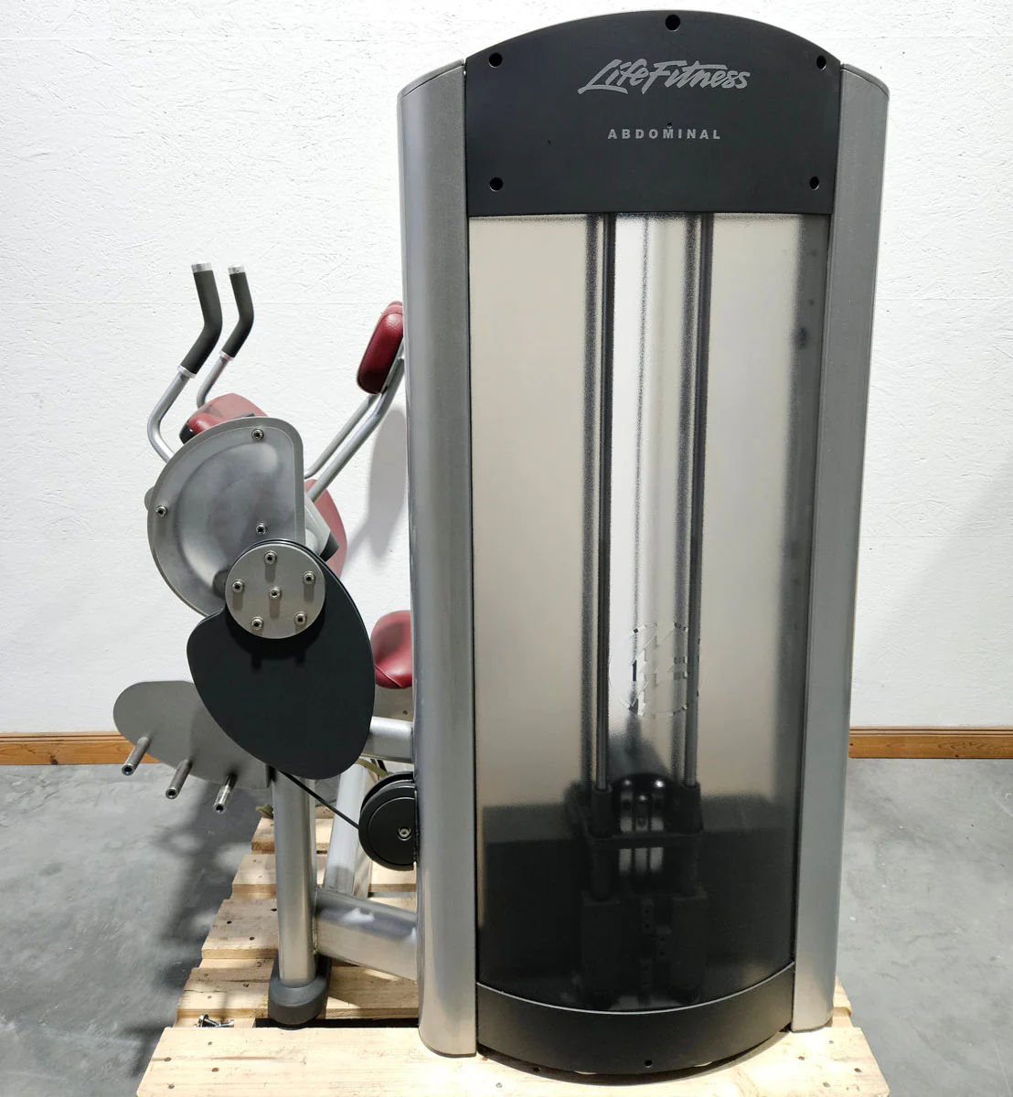 Life Fitness Abdominal Crunch, Bauchmaschine, Bauchmuskelmaschine, Abs Crunch, Signature Series, Rahmenfarbe Silber, gebraucht - überholter Zustand - Image 4