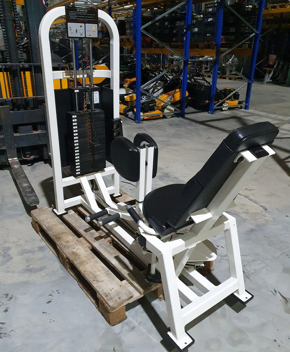 Life Fitness Adduktoren - Abduktorenmaschinen, Hip Abductor and Adductor, 2 Geräte im Set, Rahmen Weiß, Polster Schwarz, gebraucht - überholter Zustand - Image 2