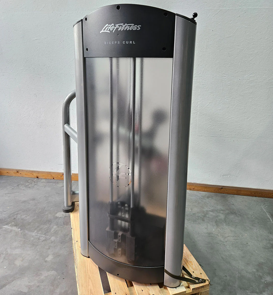Life Fitness Armbeuger, Bizepsmaschine, Biceps Curl Machine, Bilateral, drehbare Griffe, Signature Series, Rahmenfarbe Silber, gebraucht - überholter Zustand - Image 5