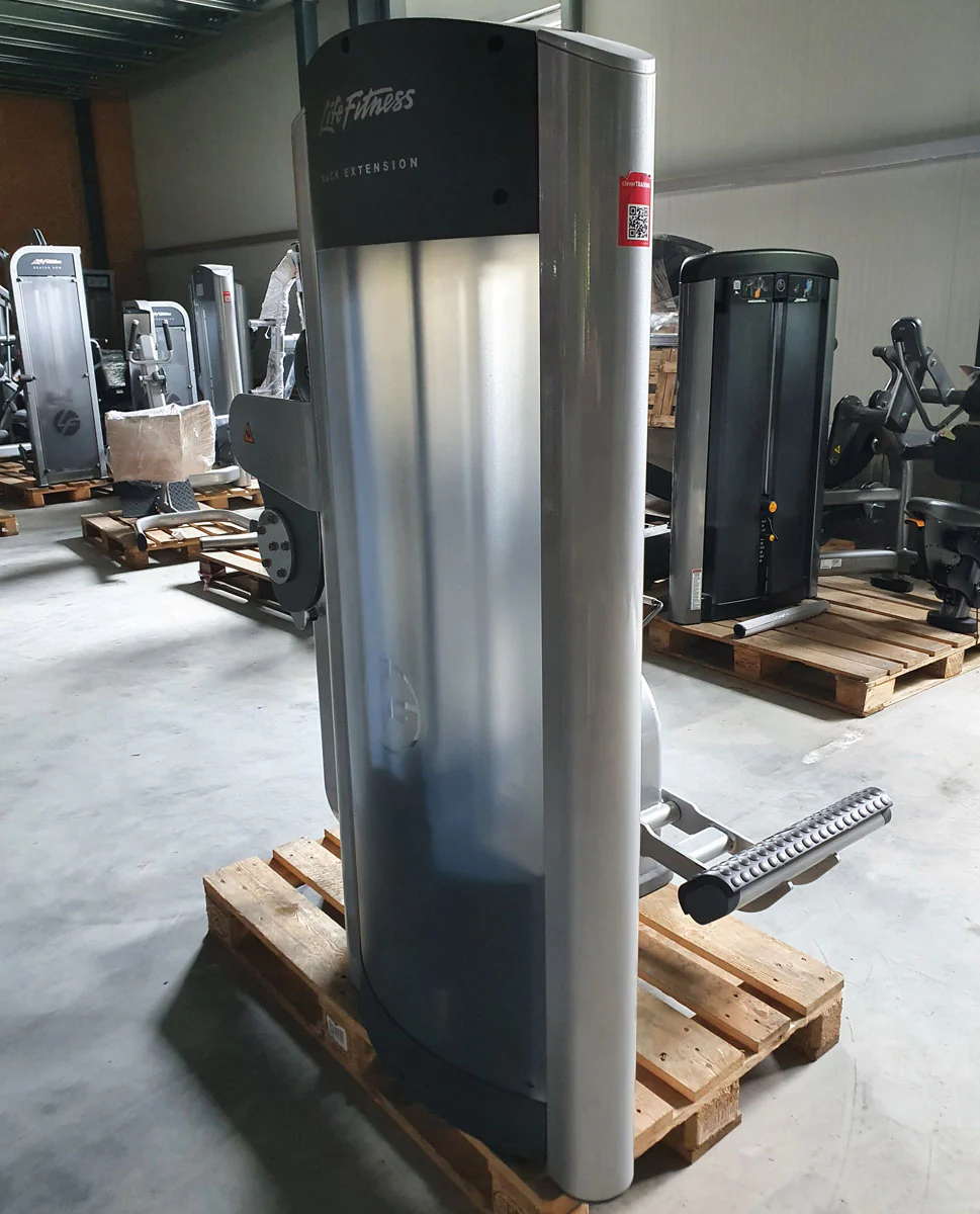 Life Fitness Back Extension, Rückenstreckermaschine, Hyperextension, Signature Series, Rahmenfarbe Silber, Polsterfarbe Schwarz, gebraucht - überholter Zustand - Image 4