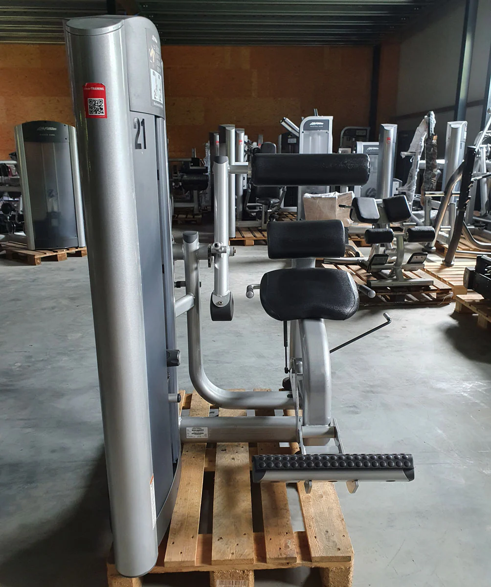 Life Fitness Back Extension, Rückenstreckermaschine, Hyperextension, Signature Series, Rahmenfarbe Silber, Polsterfarbe Schwarz, gebraucht - überholter Zustand - Image 5