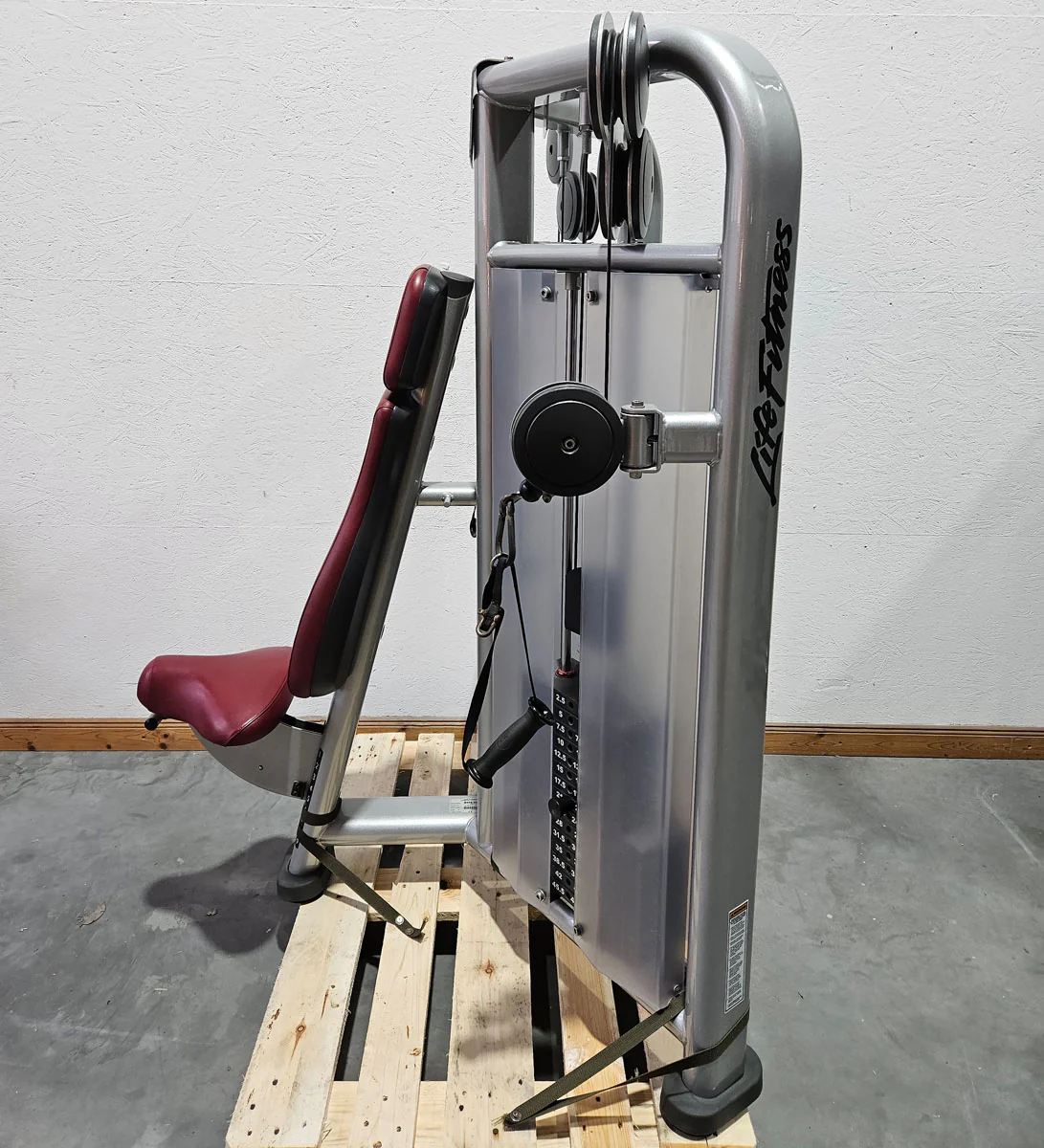 Life Fitness Chest Press, Bankdrückmaschine Dual Bilateral, Brustpresse mit drehbaren Griffen, Signature Series, Rahmenfarbe Silber, gebraucht - überholter Zustand - Image 4
