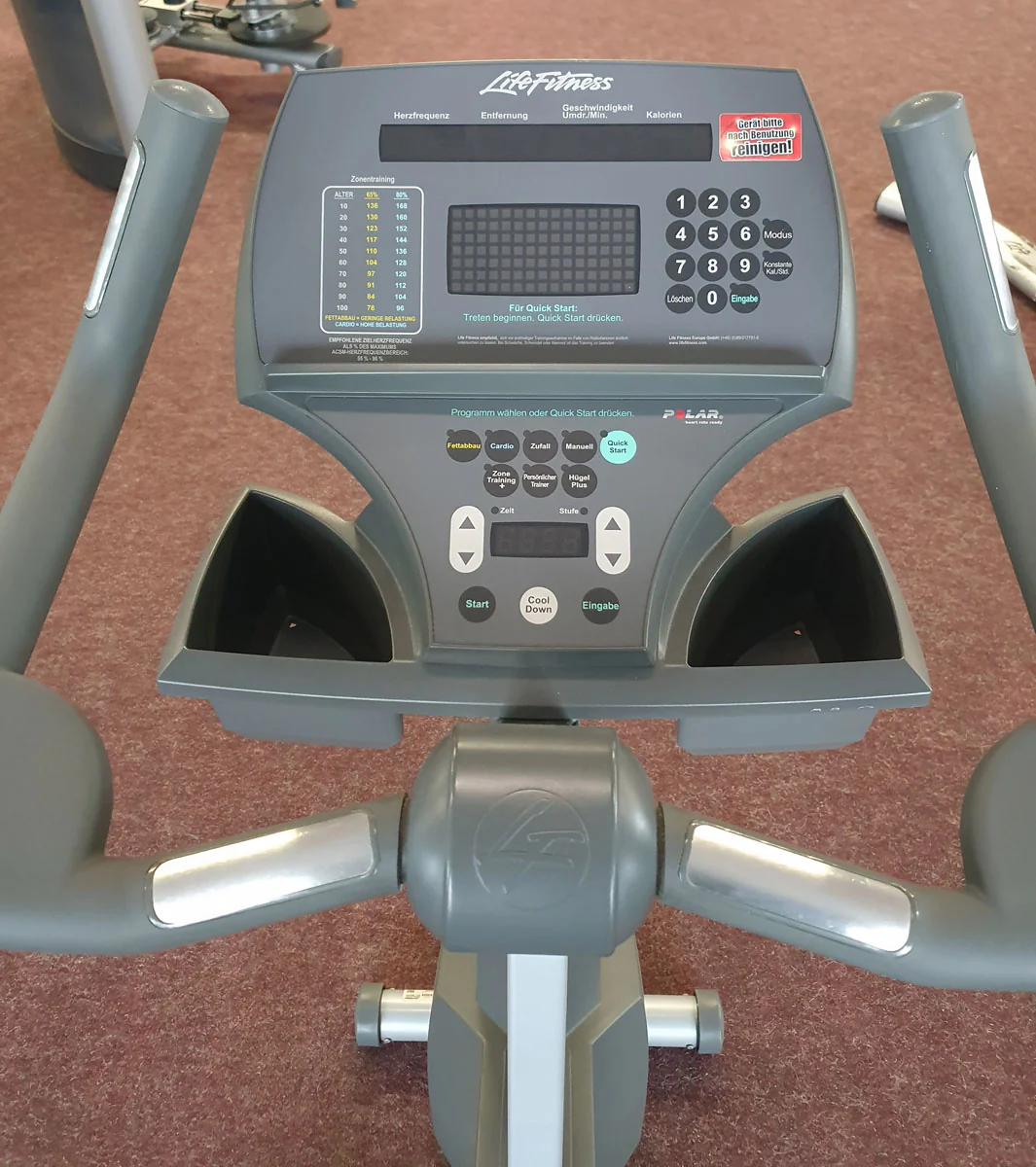 Life Fitness Ergometer 95, Silverline 95Ci, gebraucht - Image 6